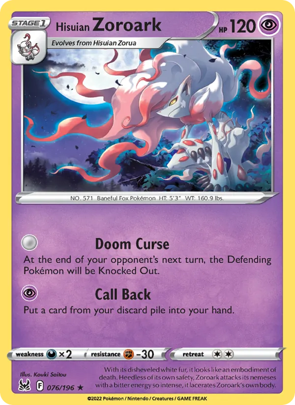 Hisuian Zoroark – Lost Origin 076