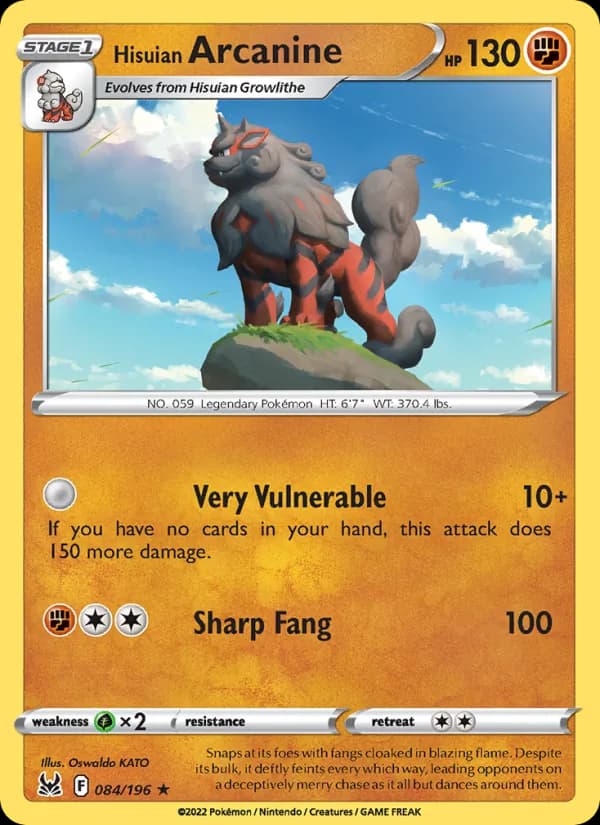 Hisuian Arcanine – Lost Origin 084