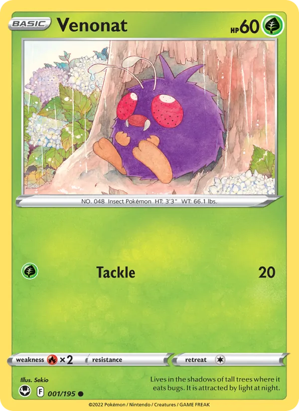 Venonat – Silver Tempest 001