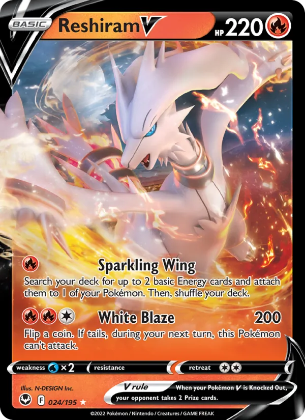 Reshiram V – Silver Tempest 024