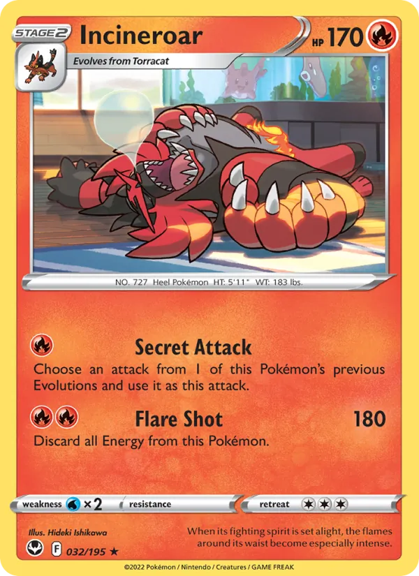 Incineroar – Silver Tempest 032