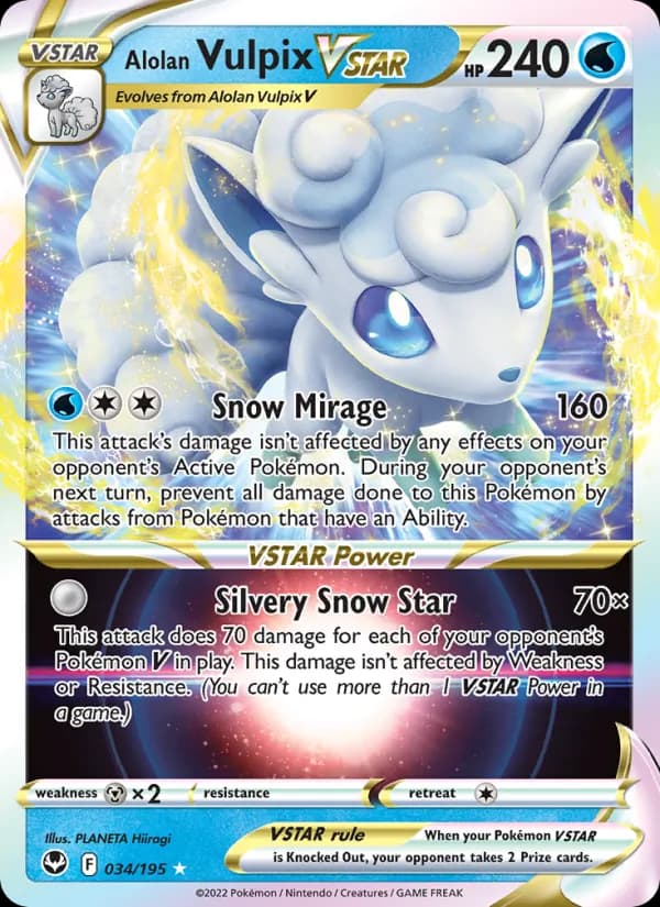 Alolan Vulpix VSTAR – Silver Tempest 034