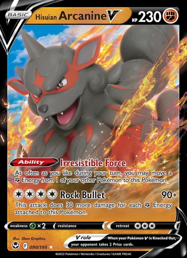Hisuian Arcanine V – Silver Tempest 090