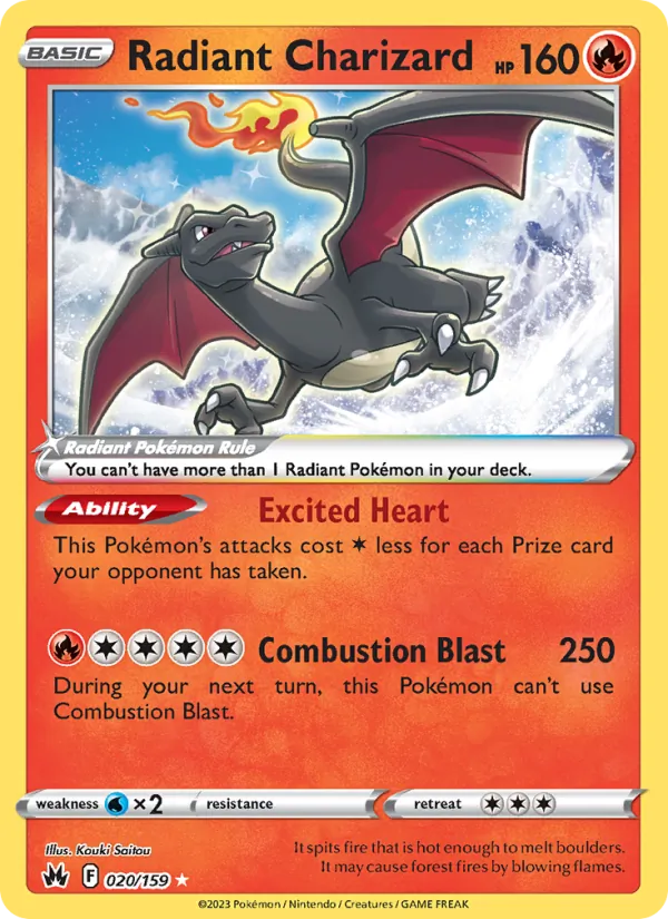 Radiant Charizard – Crown Zenith 020