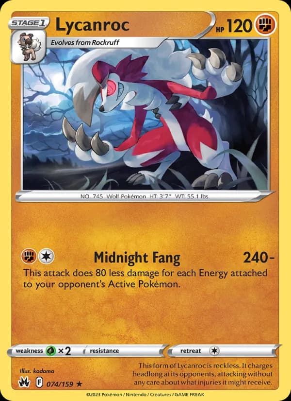 Lycanroc – Crown Zenith 074