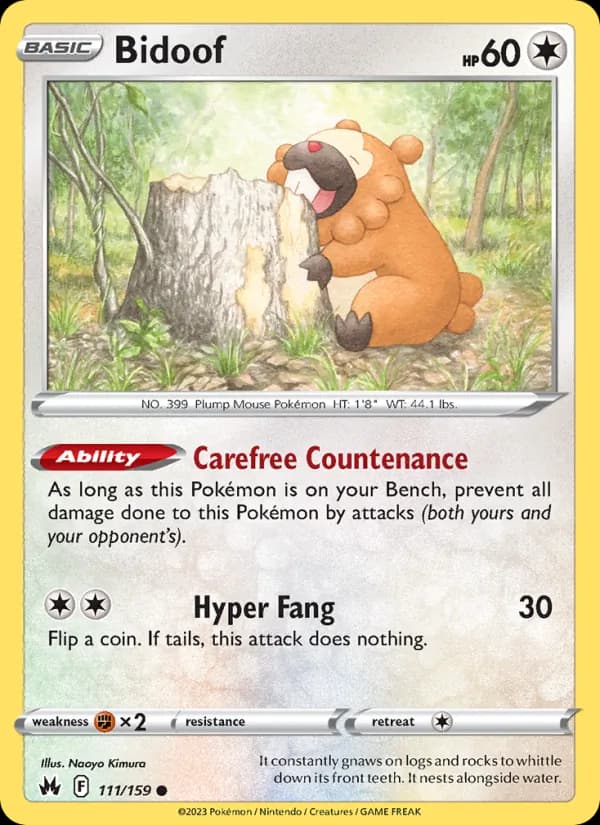 Bidoof – Crown Zenith 111