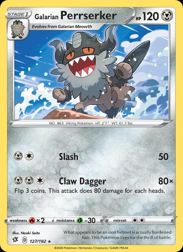 Galarian Perrserker – Rebel Clash 127