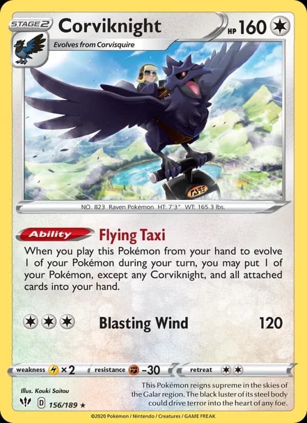 Corviknight – Darkness Ablaze 156