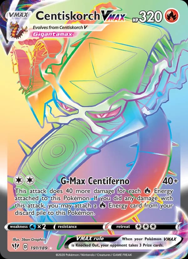 Centiskorch VMAX – Darkness Ablaze 191