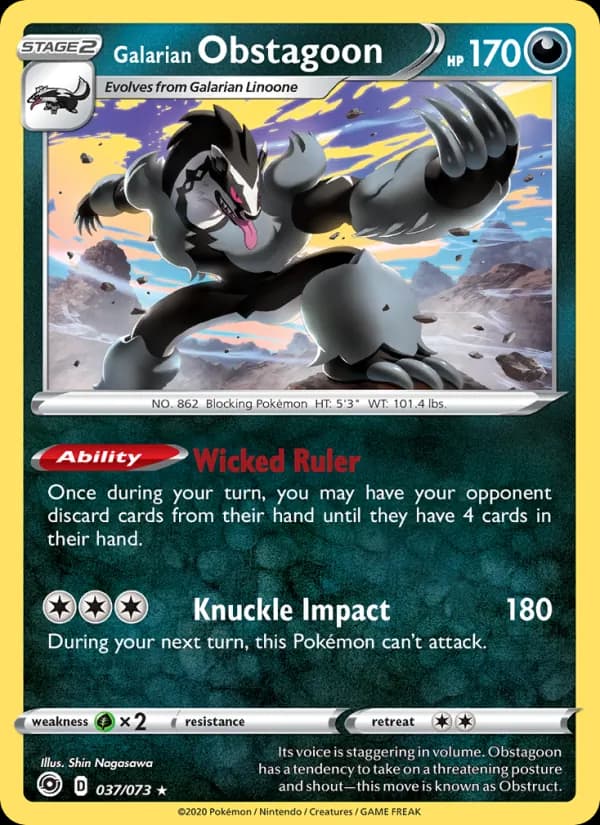Galarian Obstagoon – Champion's Path 37