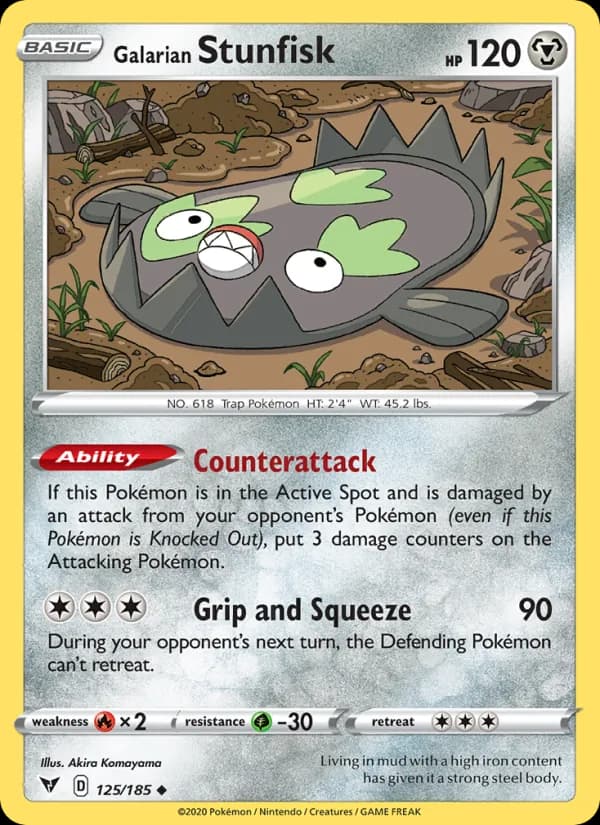 Galarian Stunfisk – Vivid Voltage 125