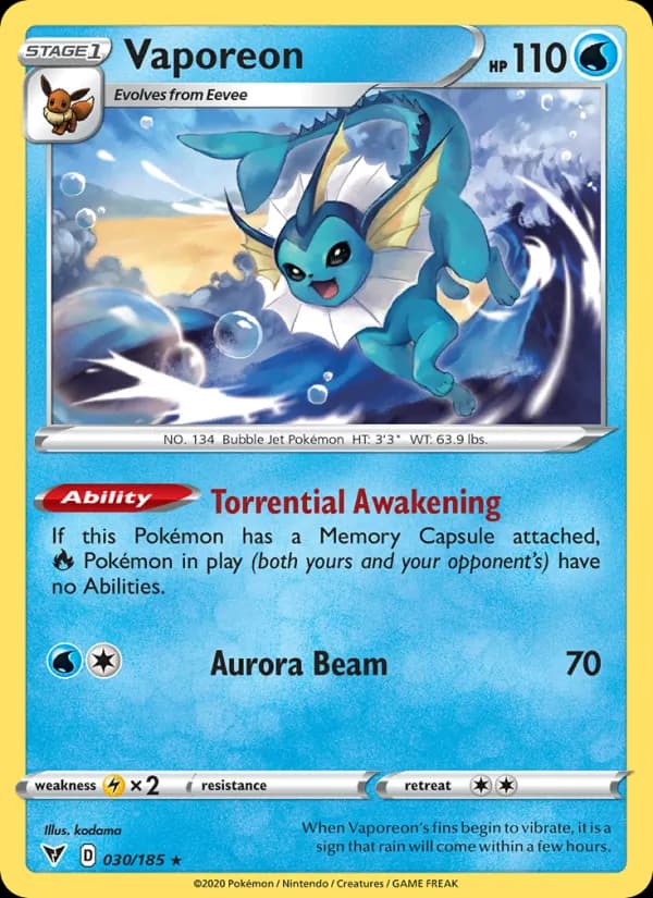 Vaporeon – Vivid Voltage 30