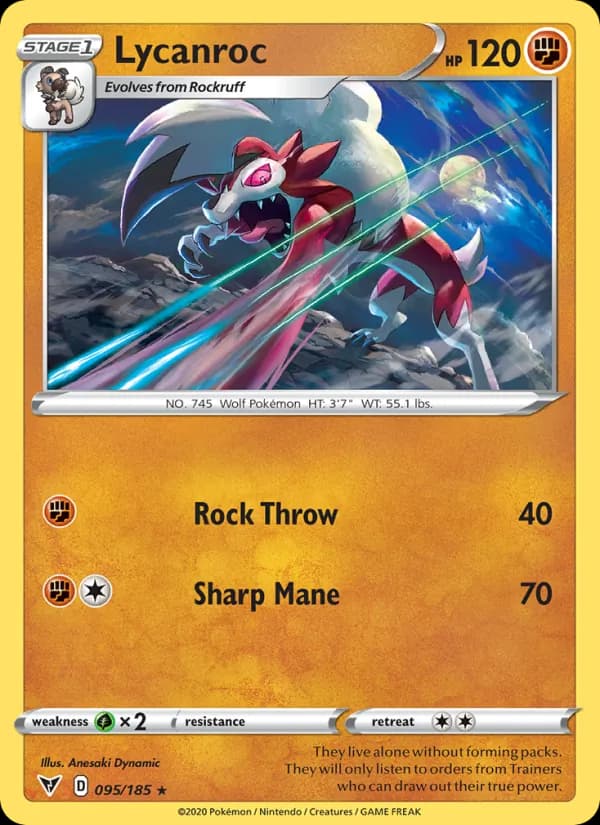 Lycanroc – Vivid Voltage 95