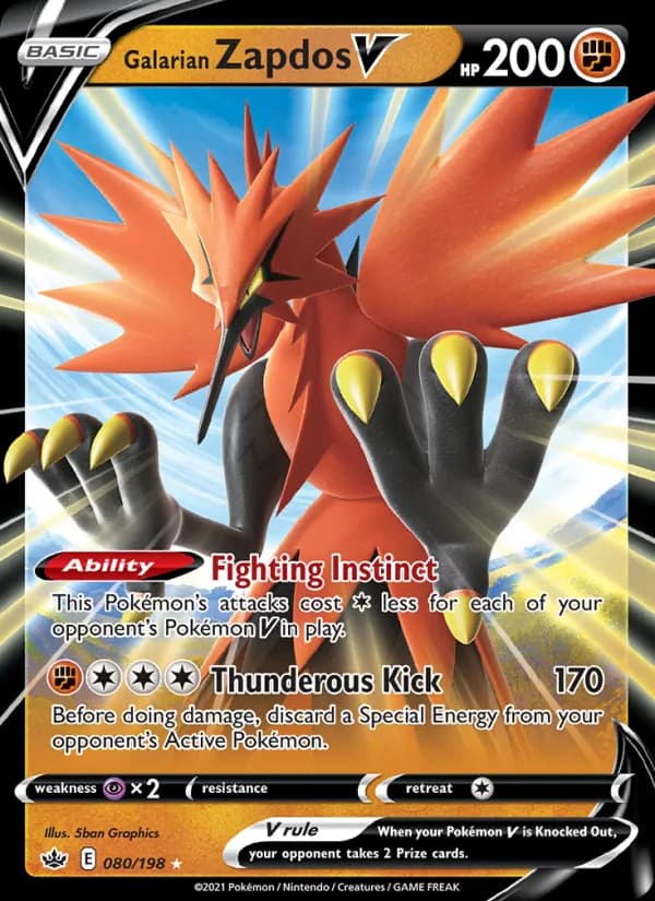 Galarian Zapdos V – Chilling Reign 80