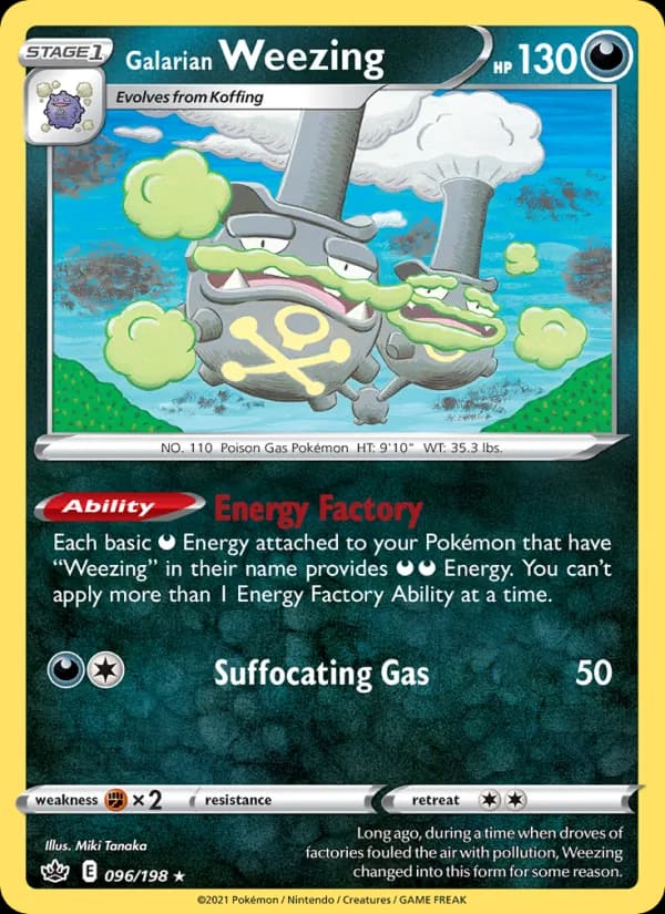 Galarian Weezing – Chilling Reign 96