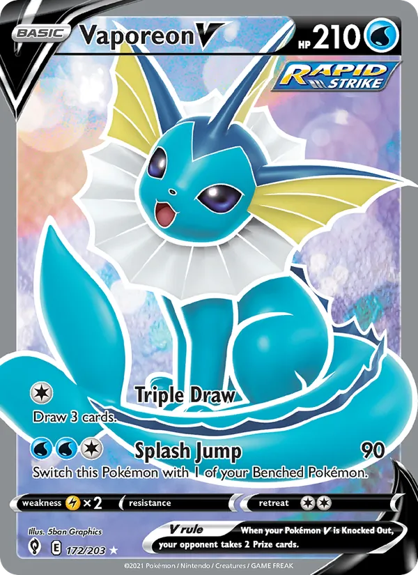Vaporeon V – Evolving Skies 172