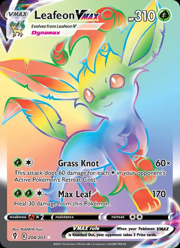 Leafeon VMAX – Evolving Skies 204