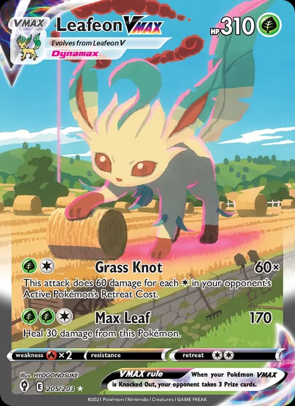 Leafeon VMAX – Evolving Skies 205