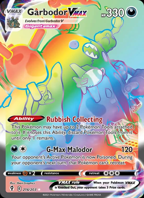 Garbodor VMAX – Evolving Skies 216