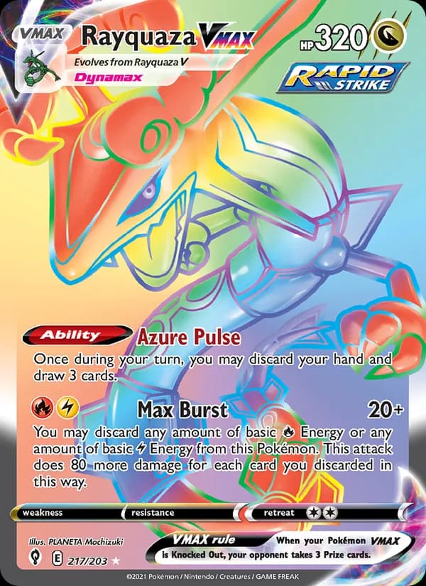 Rayquaza VMAX – Evolving Skies 217
