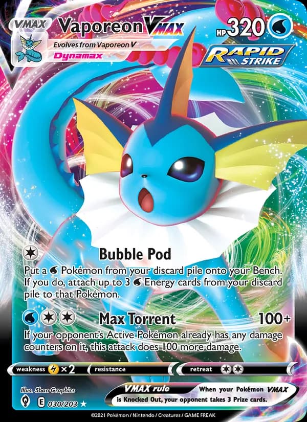 Vaporeon VMAX – Evolving Skies 30