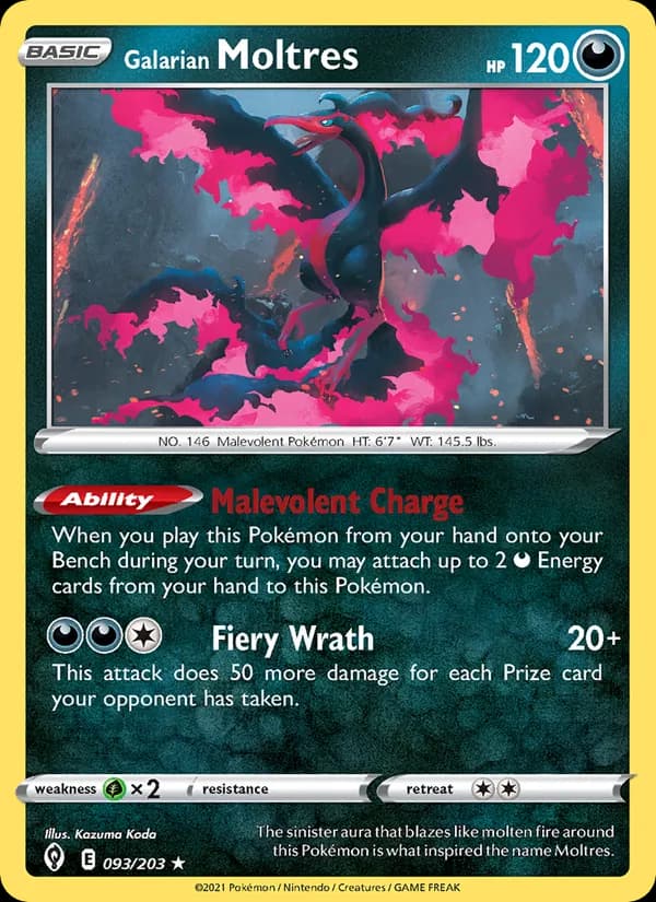 Galarian Moltres – Evolving Skies 93