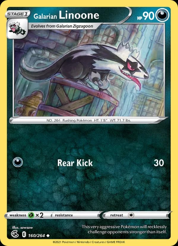Galarian Linoone – Fusion Strike 160