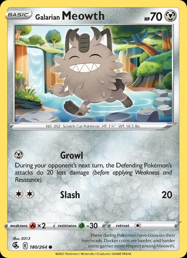 Galarian Meowth – Fusion Strike 180