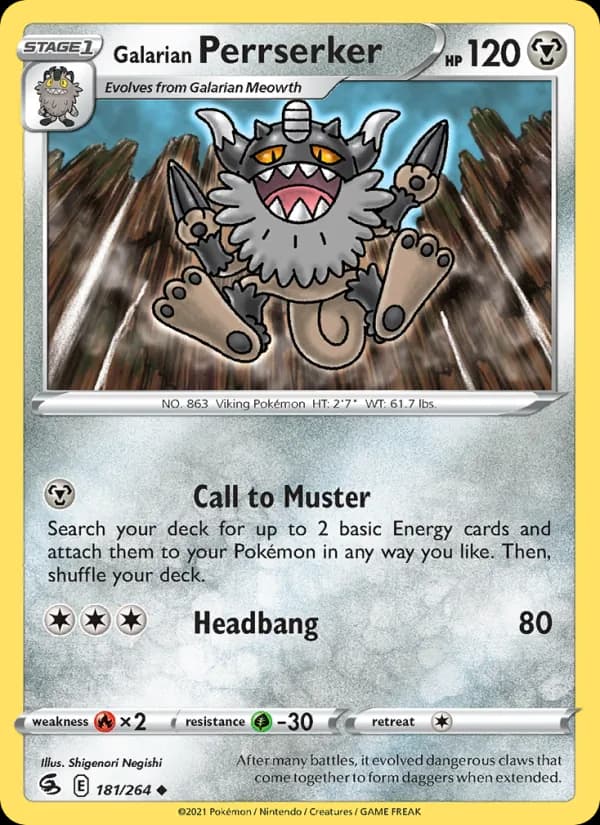 Galarian Perrserker – Fusion Strike 181