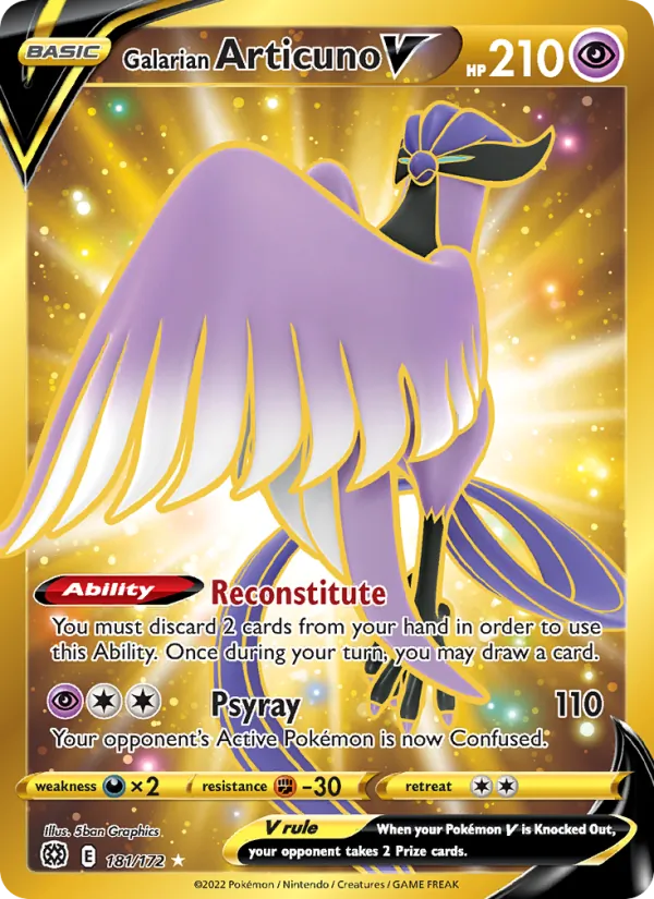 Galarian Articuno V – Brilliant Stars 181