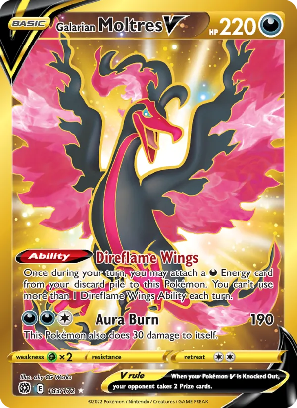 Galarian Moltres V – Brilliant Stars 183