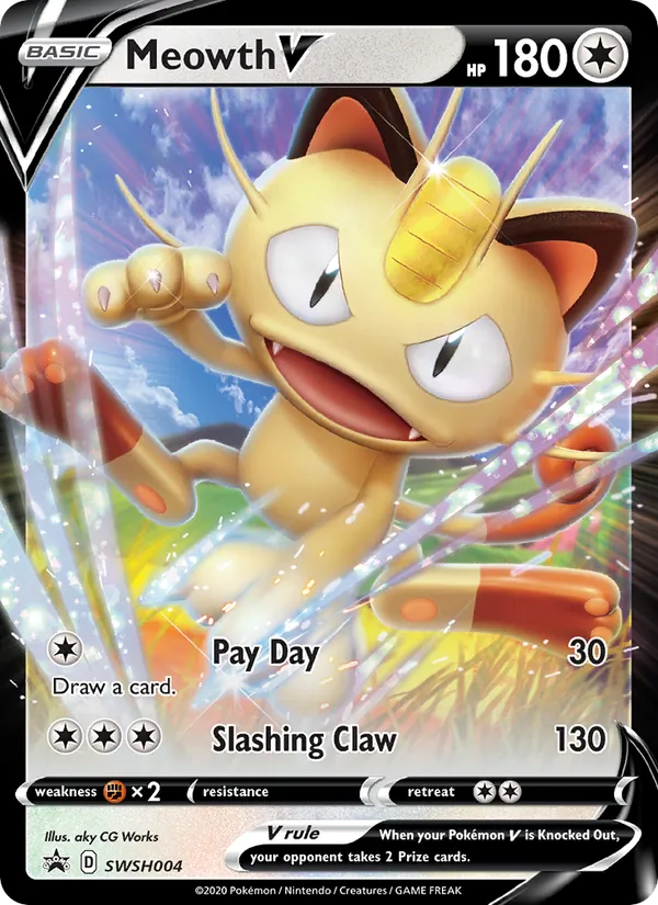 Meowth V – SWSH Black Star Promos SWSH004