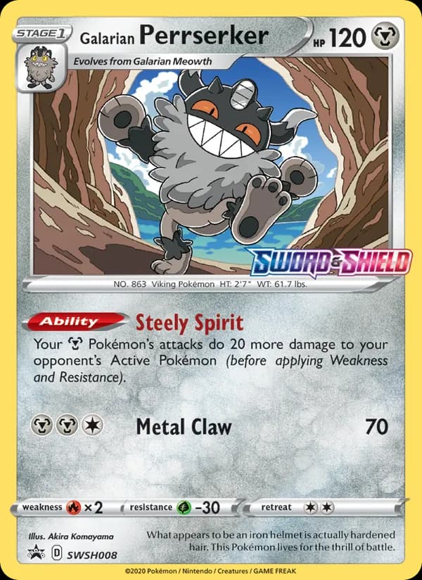 Galarian Perrserker – SWSH Black Star Promos SWSH008