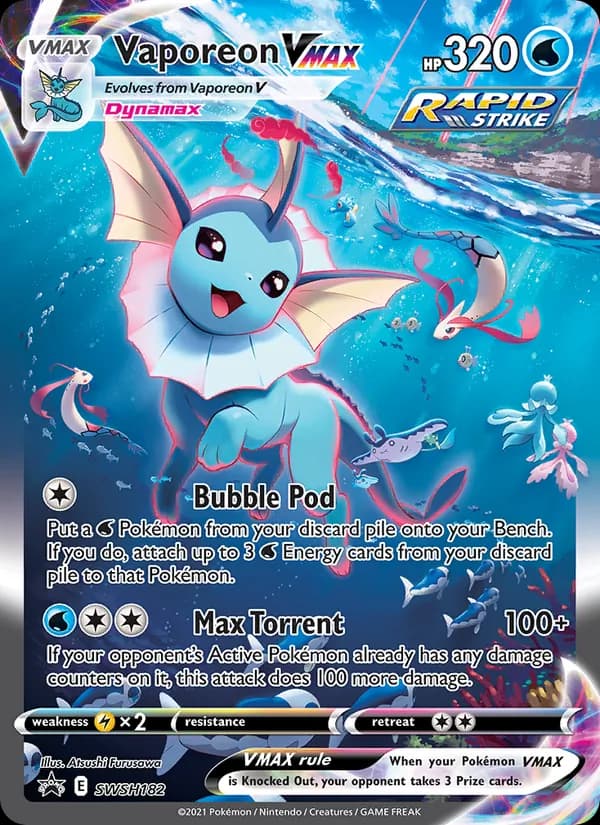 Vaporeon VMAX – SWSH Black Star Promos SWSH182