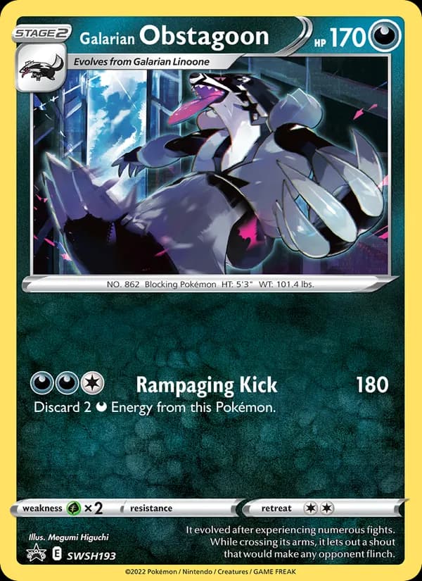 Galarian Obstagoon – SWSH Black Star Promos SWSH193