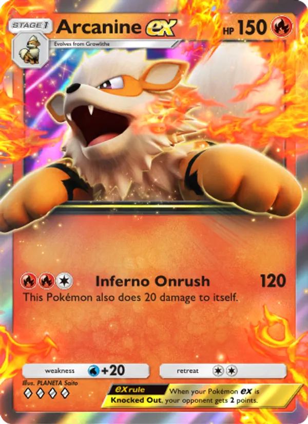 Arcanine ex – Genetic Apex 041