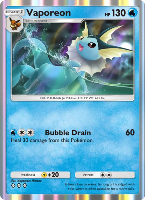 Vaporeon – Genetic Apex 080