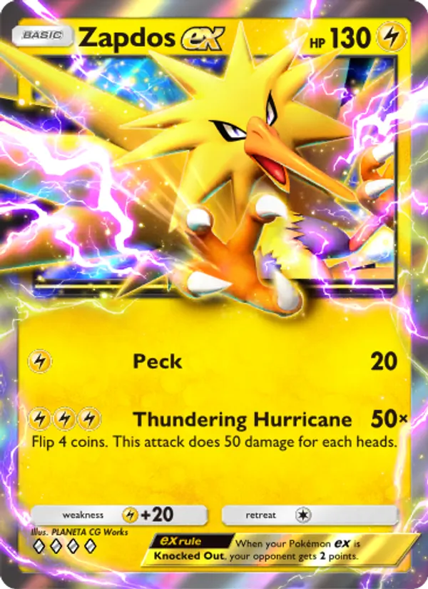 Zapdos ex – Genetic Apex 104