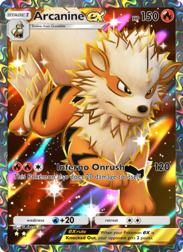 Arcanine ex – Genetic Apex 254