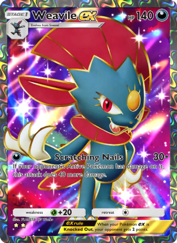 Weavile ex – Space-Time Smackdown 186