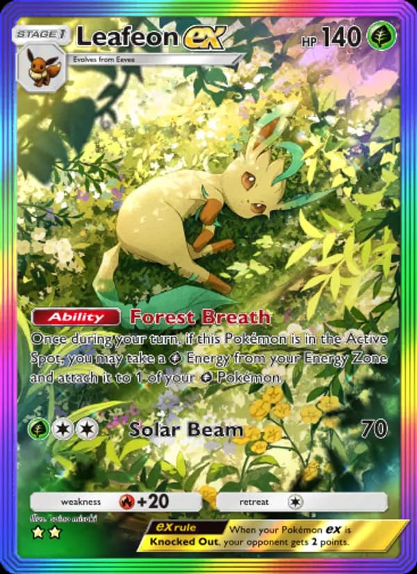 Leafeon ex – Triumphant Light 091