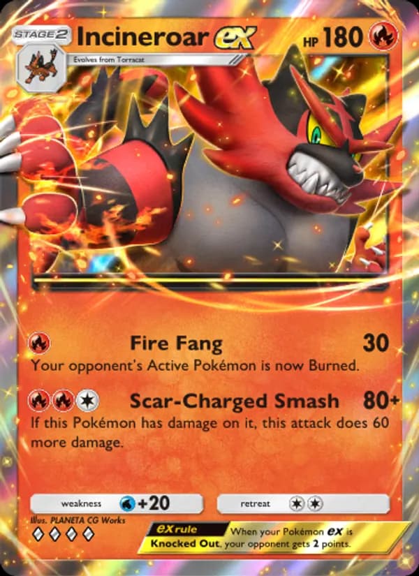 Incineroar ex – Celestial Guardians 033