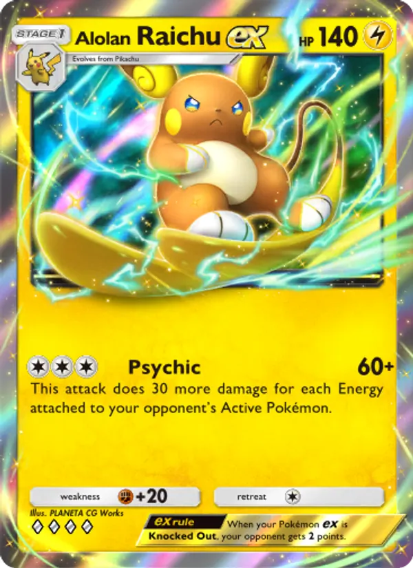 Alolan Raichu ex – Celestial Guardians 058