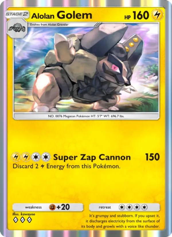 Alolan Golem – Celestial Guardians 061