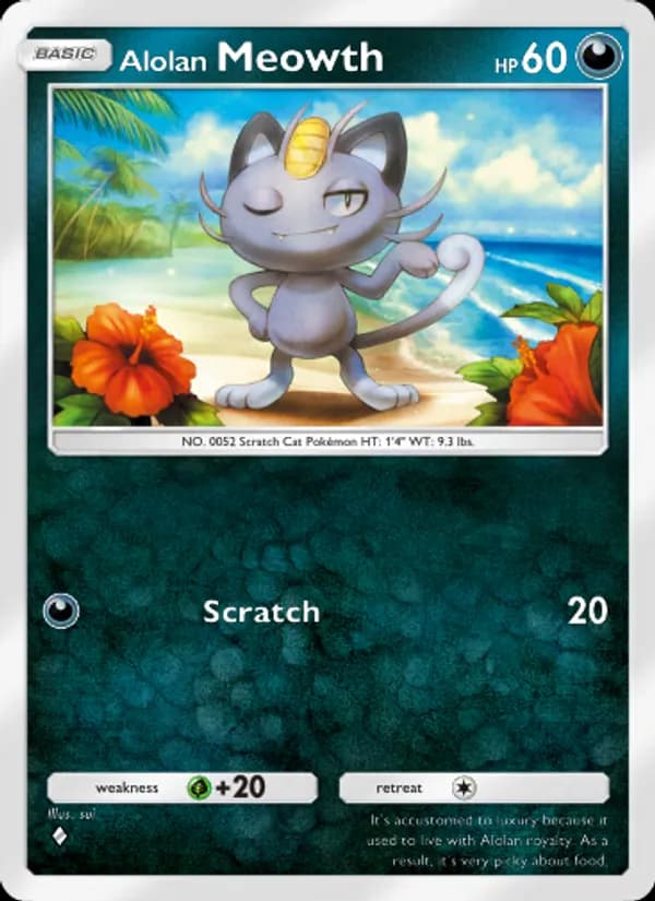 Alolan Meowth – Celestial Guardians 108
