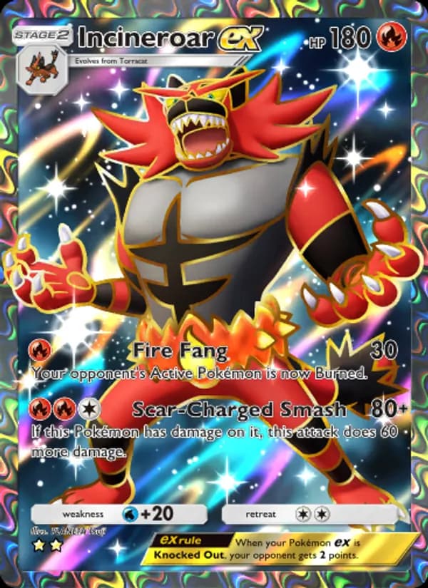 Incineroar ex – Celestial Guardians 182