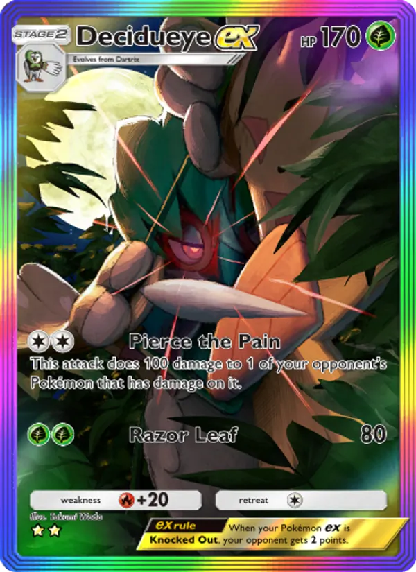 Decidueye ex – Celestial Guardians 198