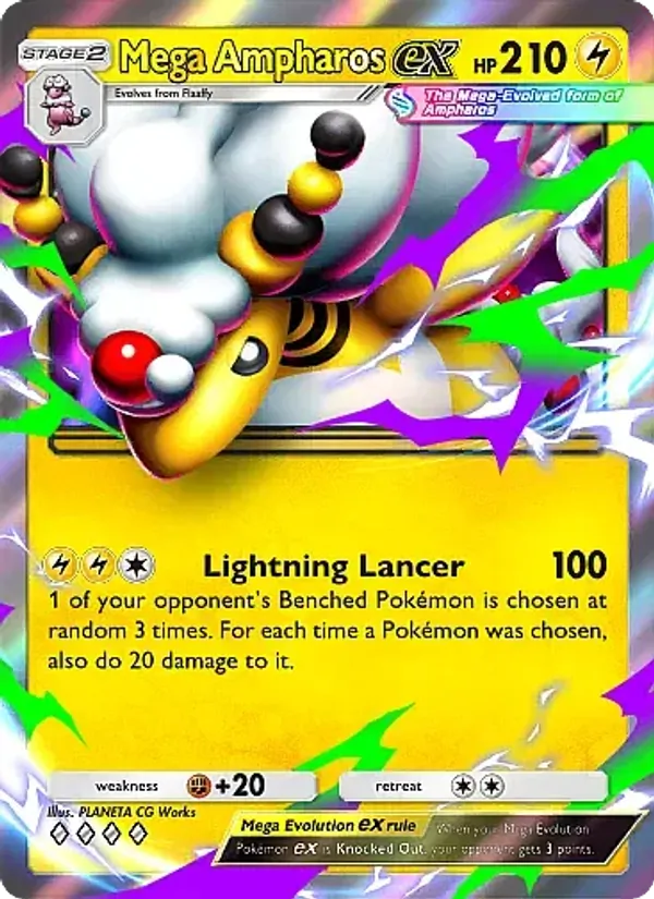 Mega Ampharos ex – Mega Rising 085