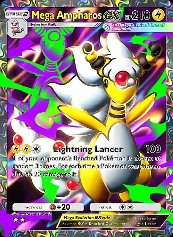 Mega Ampharos ex – Mega Rising 258