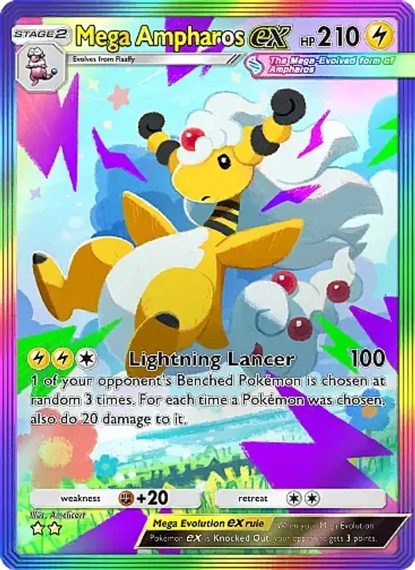 Mega Ampharos ex – Mega Rising 277
